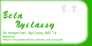 bela nyilassy business card